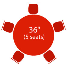 36" Round Table - 5 Seats