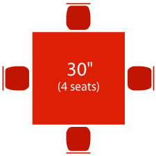 30" Table - 4 Seats